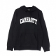 felpa leggera cappuccio uomo hooded university sweatshirt BLACK/WHITE