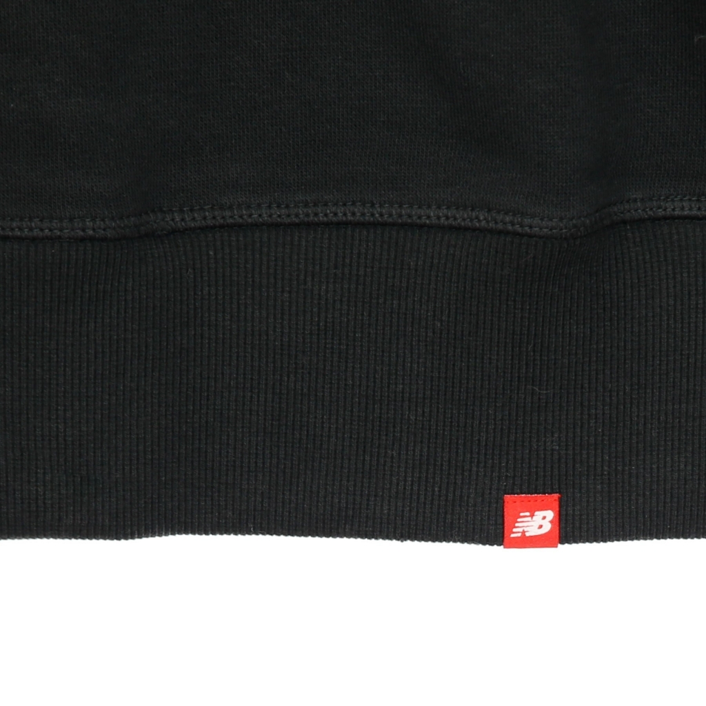 felpa leggera girocollo uomo essentials stacked logo crew BLACK