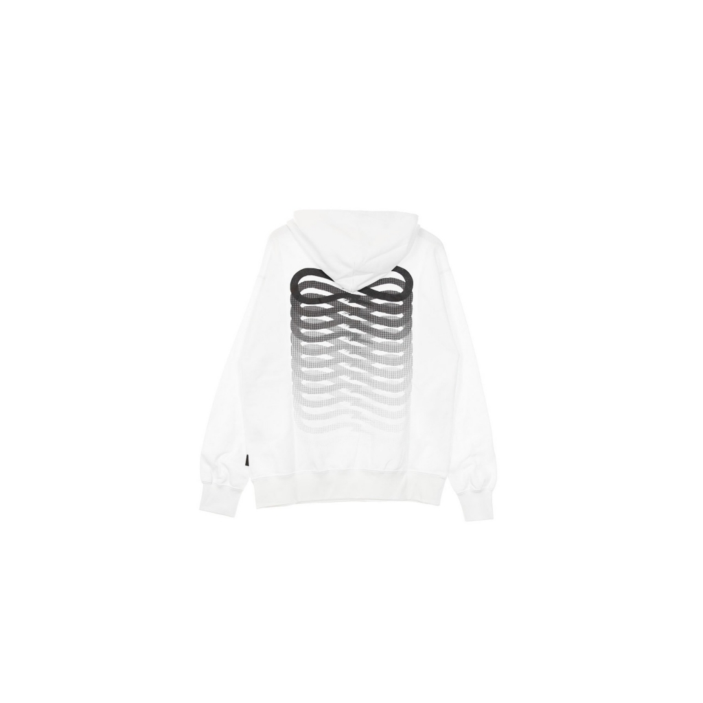 felpa leggera cappuccio uomo ribs hoodie WHITE