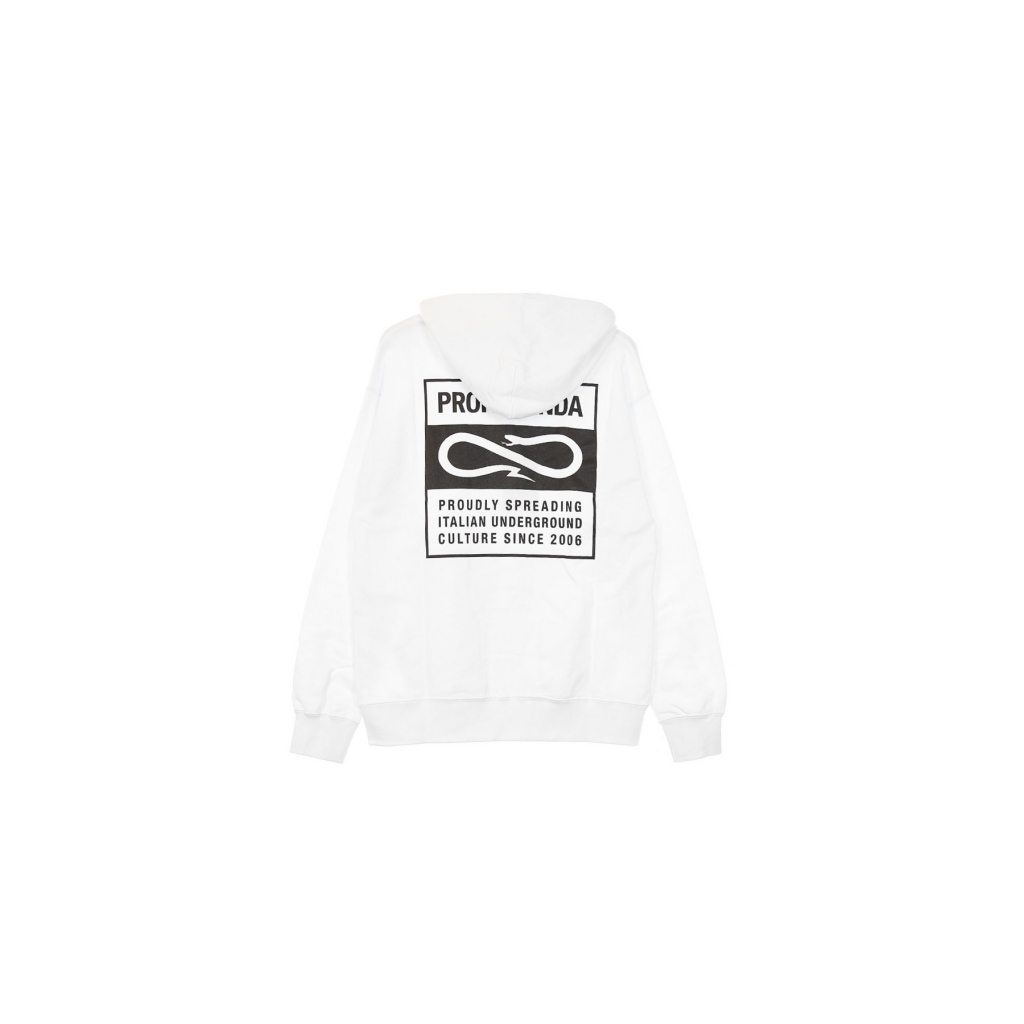 felpa leggera cappuccio uomo blank hoodie WHITE