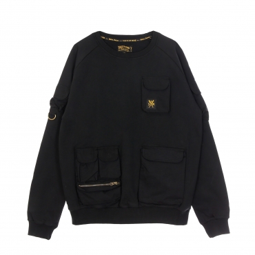 felpa leggera girocollo uomo retrofuture cargo sweatshirt BLACK