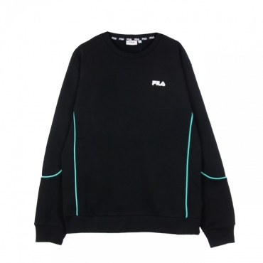 felpa leggera girocollo uomo adil crew sweat BLACK