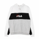 felpa leggera cappuccio uomo analu blocked hoody LIGHT GREY MELANGE BROS/BRIGHT WHITE/BLACK