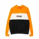 felpa leggera cappuccio uomo analu blocked hoody BLACK/FLAME ORANGE/BRIGHT WHITE