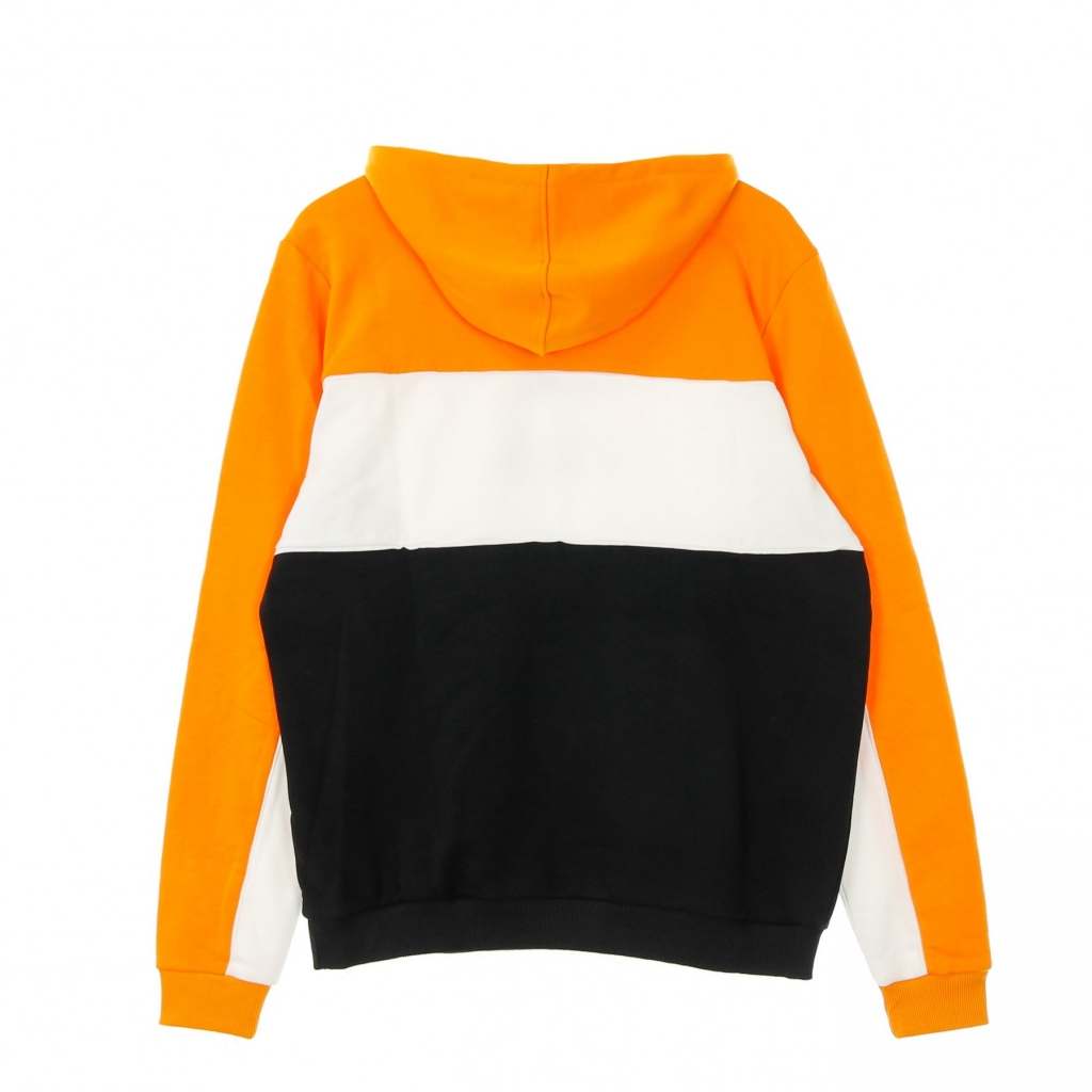 felpa leggera cappuccio uomo analu blocked hoody BLACK/FLAME ORANGE/BRIGHT WHITE