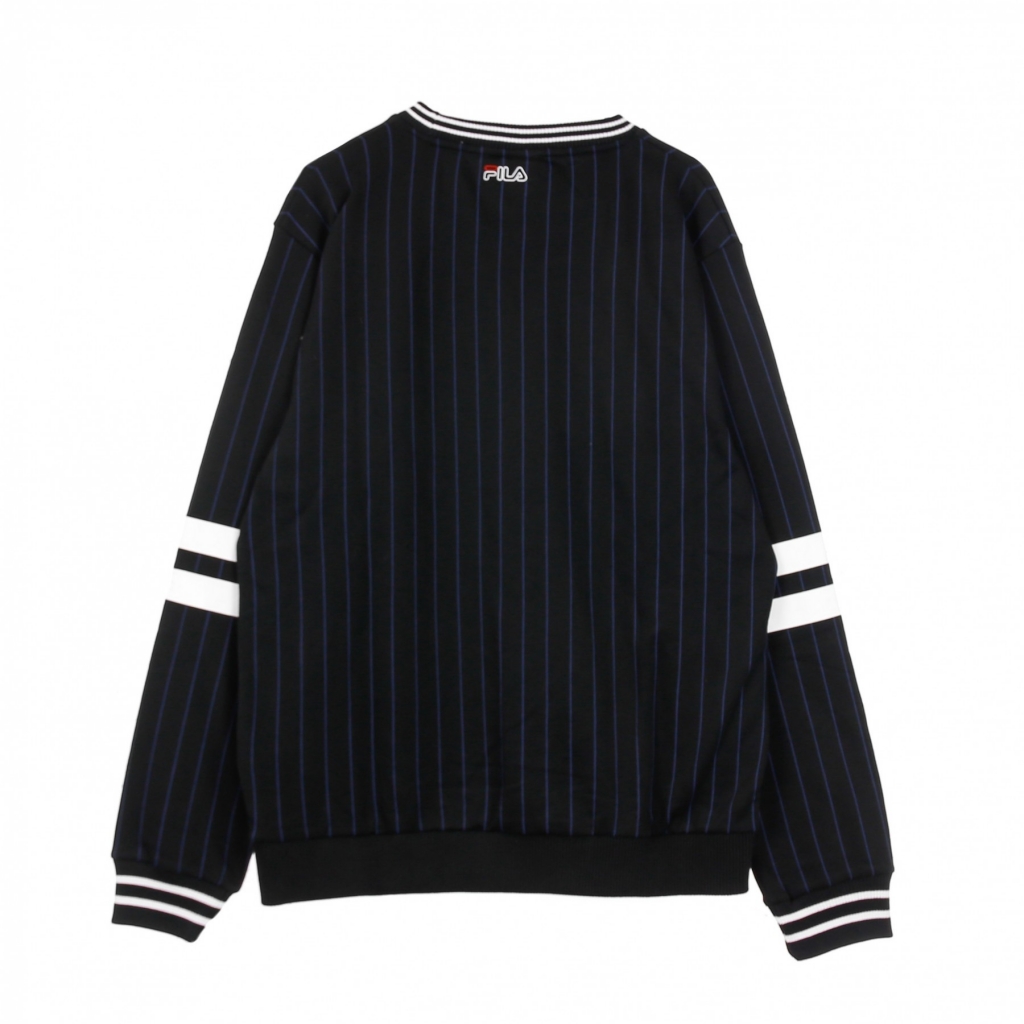 felpa leggera girocollo uomo jamy striped sporty crew sweat BLACK