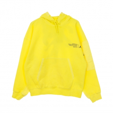 felpa leggera cappuccio uomo m 23engineered washed fleece pullover hoodie OPTI YELLOW/BLACK