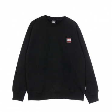 felpa leggera girocollo uomo label crewneck BLACK