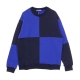 felpa leggera girocollo uomo bigcheck BLUE/BLACK