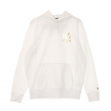 felpa leggera cappuccio uomo mlb metallic hoodie neyyan WHITE