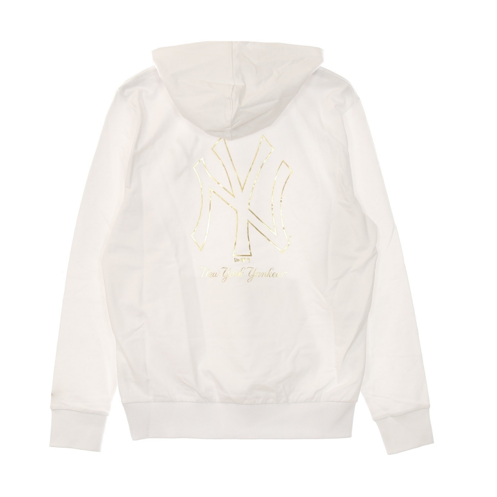 felpa leggera cappuccio uomo mlb metallic hoodie neyyan WHITE