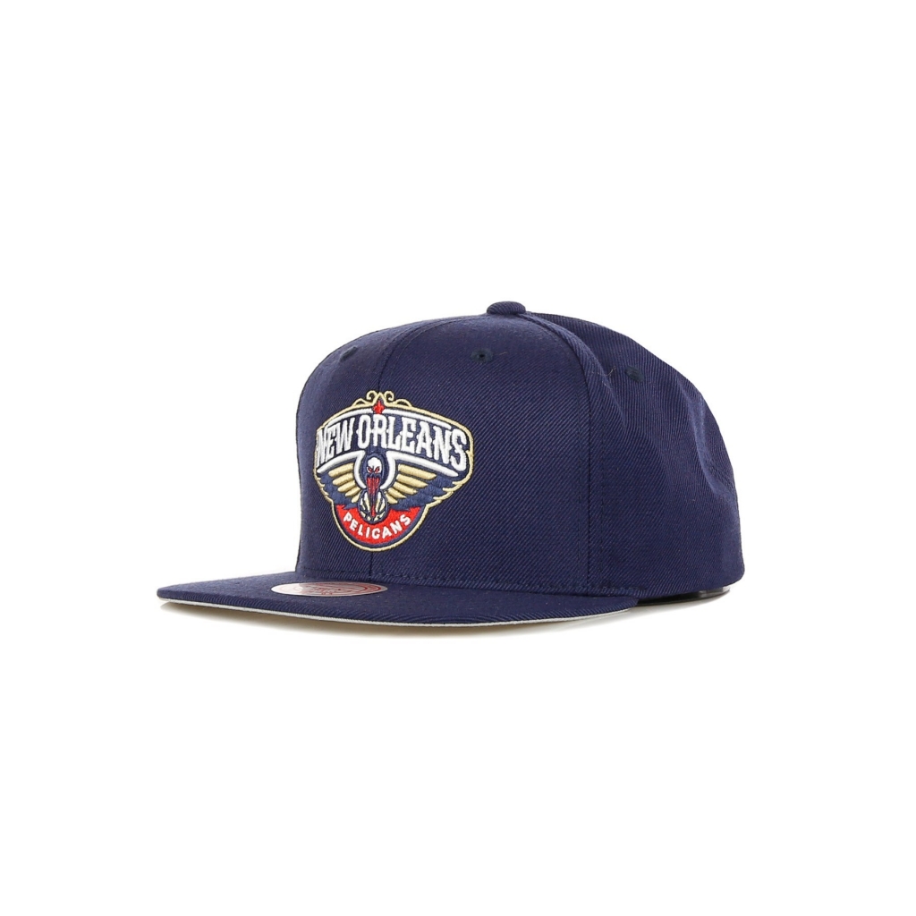 cappellino visiera piatta uomo nba wool solid snapback neopel NAVY/ORIGINAL TEAM COLORS