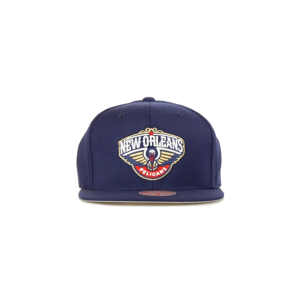 cappellino visiera piatta uomo nba wool solid snapback neopel NAVY/ORIGINAL TEAM COLORS