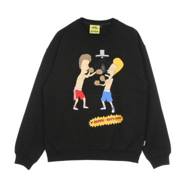 felpa leggera girocollo uomo b b knockout crewneck BLACK