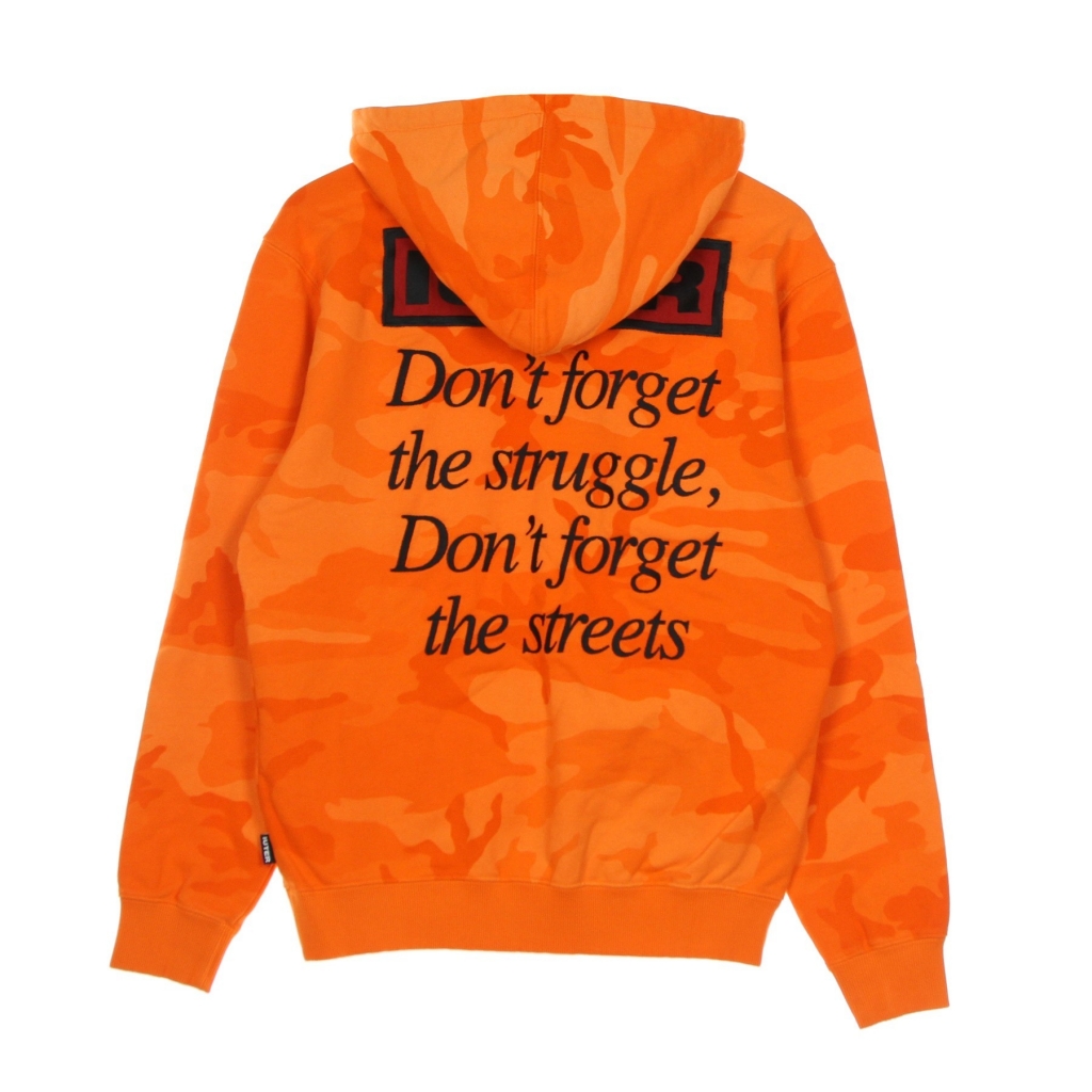 felpa leggera cappuccio uomo struggle camo hoodie ORANGE