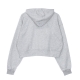 felpa leggera cappuccio corta donna loungewear essential hoodie LIGHT GREY HEATHER