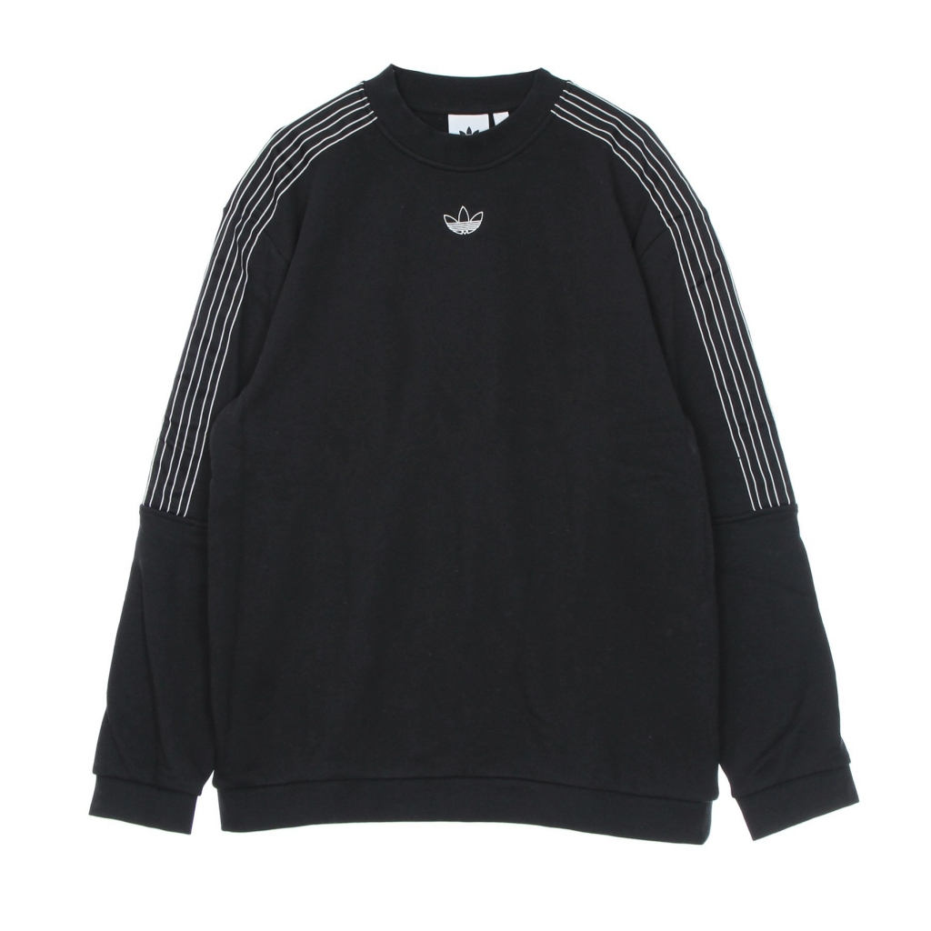 felpa leggera girocollo uomo sport sweat crew BLACK