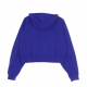 felpa leggera cappuccio corta donna loungewear essentials hoodie BOLD BLUE