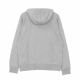 felpa leggera cappuccio zip uomo sportswear club hoodie full zip french terry DK GREY HEATHER/MATTE SILVER/WHITE