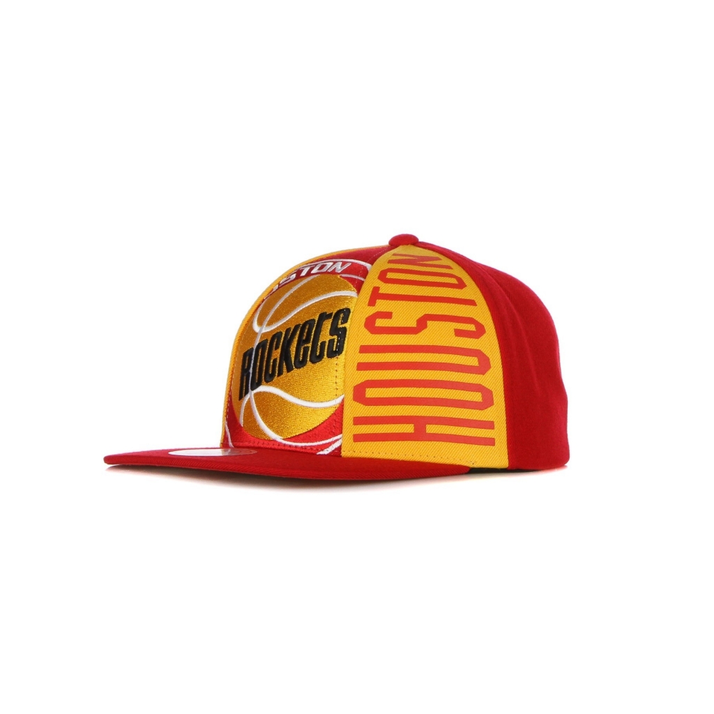 cappellino visiera piatta uomo nba big face callout snapback hardwood classics houroc RED/ORIGINAL TEAM COLORS