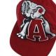 cappellino visiera piatta uomo ncaa big logo deadstock snapback alatid RED