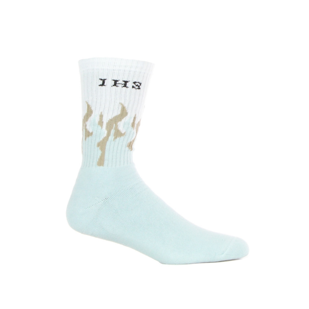 calza media uomo new flames socks WHITE/CYAN