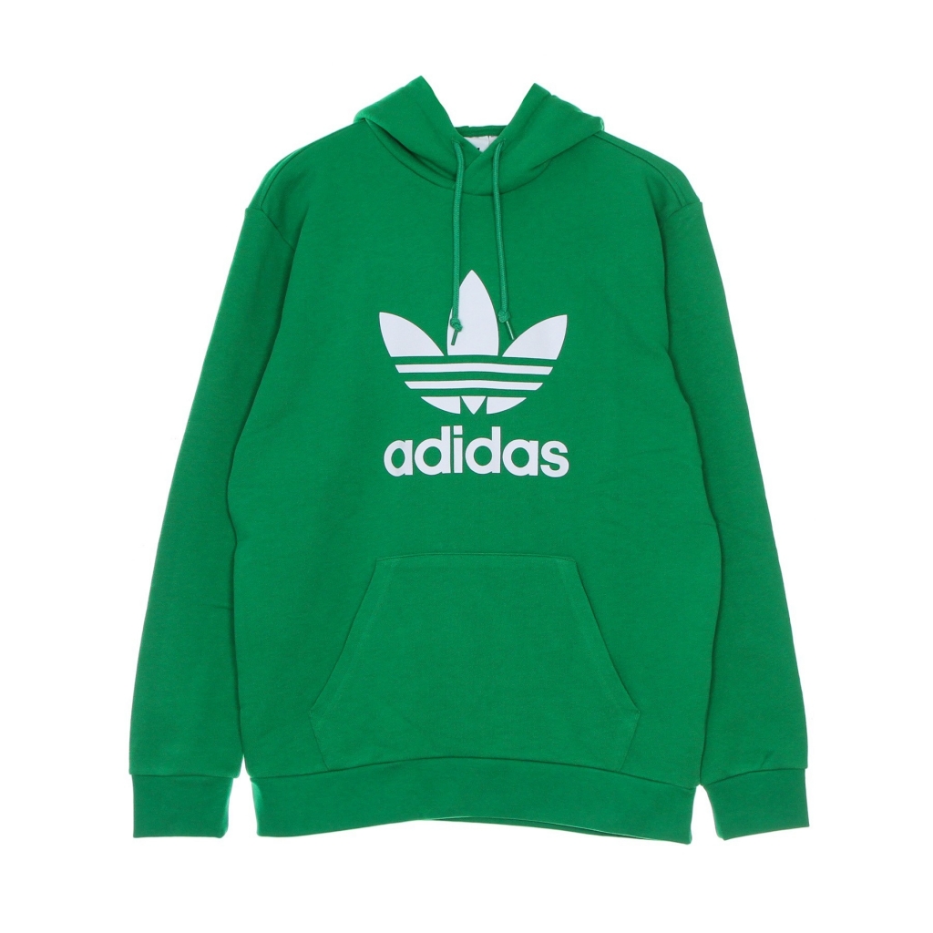 felpa leggera cappuccio uomo trefoil hoody GREEN/WHITE