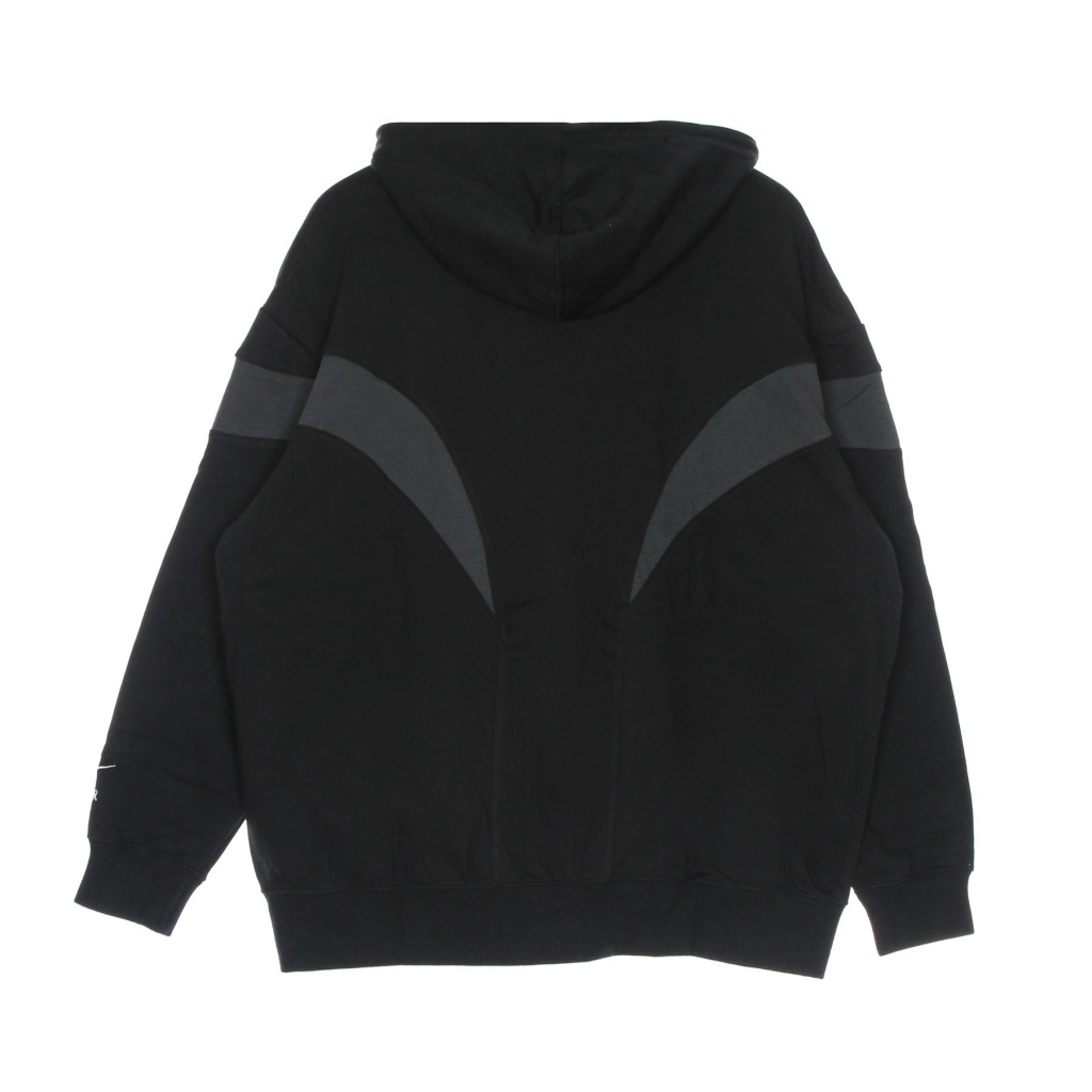 felpa leggera cappuccio donna air fleece gx hoodie BLACK/DK SMOKE GREY/WHITE