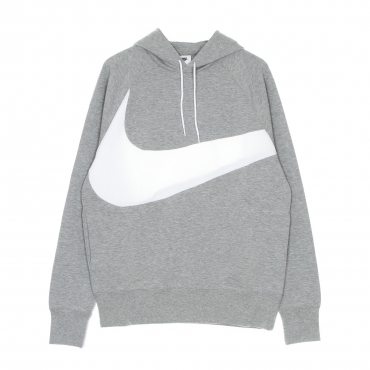 felpa leggera cappuccio uomo swoosh tech fleece pullover hoodie DK GREY HEATHER/WHITE/WHITE