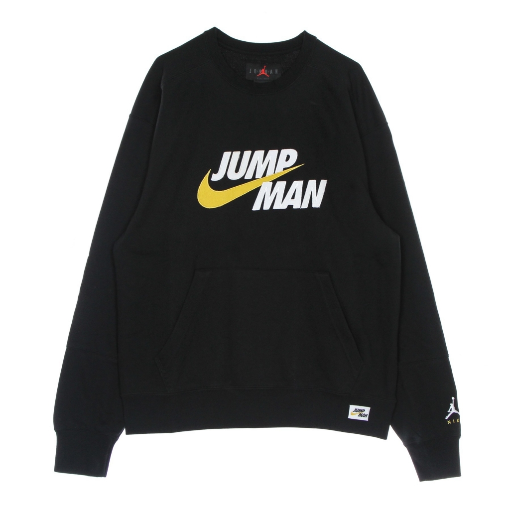 felpa leggera girocollo uomo jumpman fleece crew BLACK