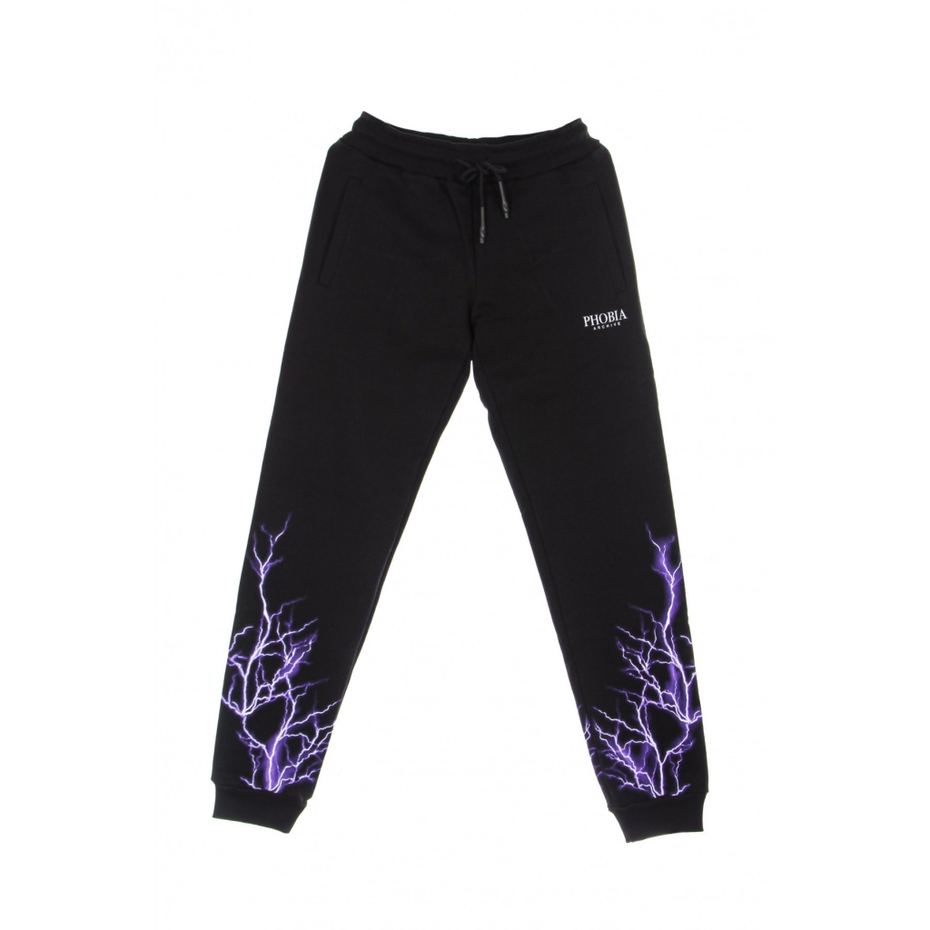 pantalone tuta leggero uomo purple lightning pants BLACK/PURPLE