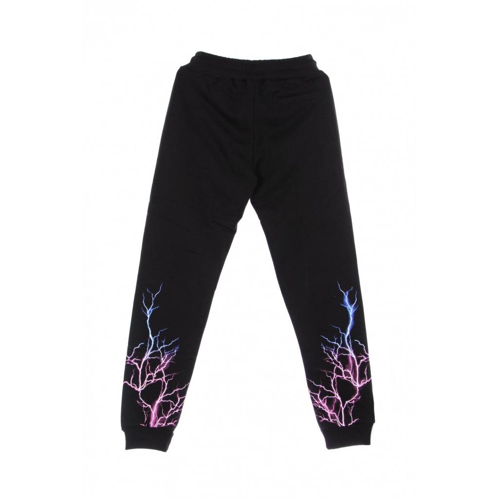 pantalone tuta leggero uomo pink light blue lightning pants BLACK/PINK/LIGHT BLUE