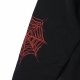 felpa leggera girocollo uomo red cobweb print crewneck BLACK/RED