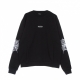 felpa leggera girocollo uomo white cobweb print crewneck BLACK/WHITE