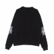 felpa leggera girocollo uomo white cobweb print crewneck BLACK/WHITE