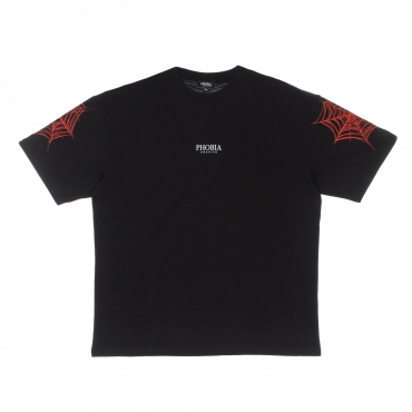 maglietta uomo red cobweb print tee BLACK/RED