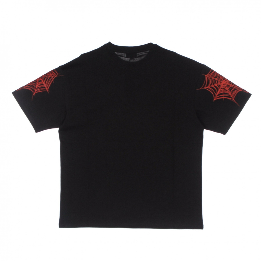 maglietta uomo red cobweb print tee BLACK/RED