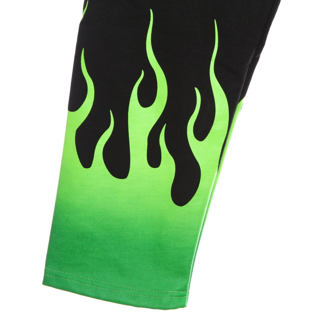 pantalone tuta leggero uomo green shaded flames pants BLACK/GREEN