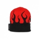 cappello uomo red flames beanie BLACK/RED