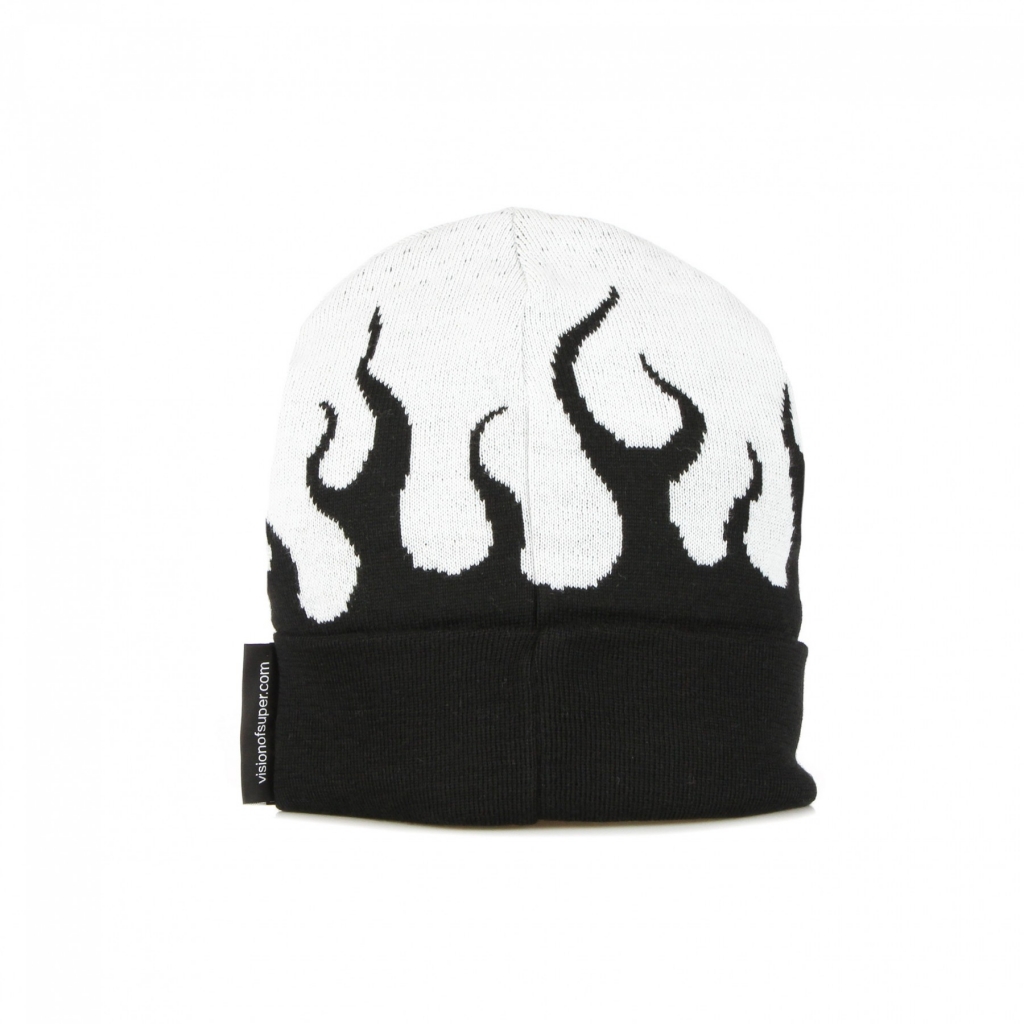 cappello uomo white flames beanie BLACK/WHITE