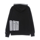 felpa leggera cappuccio uomo sport dna hybrid fleece pullover hoodie BLACK/CARBON HEATHER