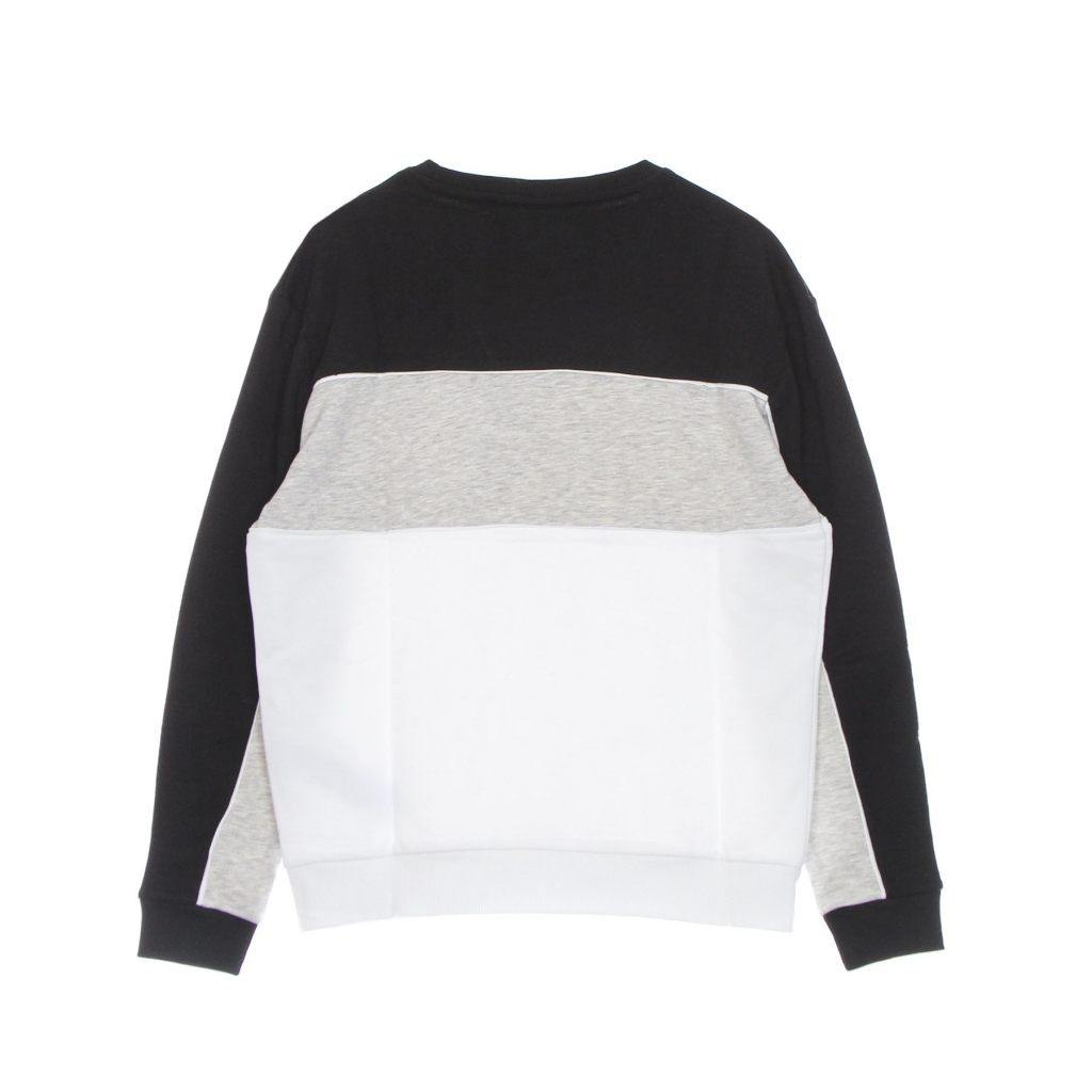 felpa leggera girocollo donna amina blocked crew sweat BRIGHT WHITE/BLACK/LIGHT GREY MELANGE BROS