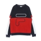 felpa leggera girocollo uomo ponto blocked crew sweat BLACK IRIS/TRUE RED/BRIGHT WHITE