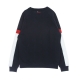 felpa leggera girocollo uomo ponto blocked crew sweat BLACK IRIS/TRUE RED/BRIGHT WHITE