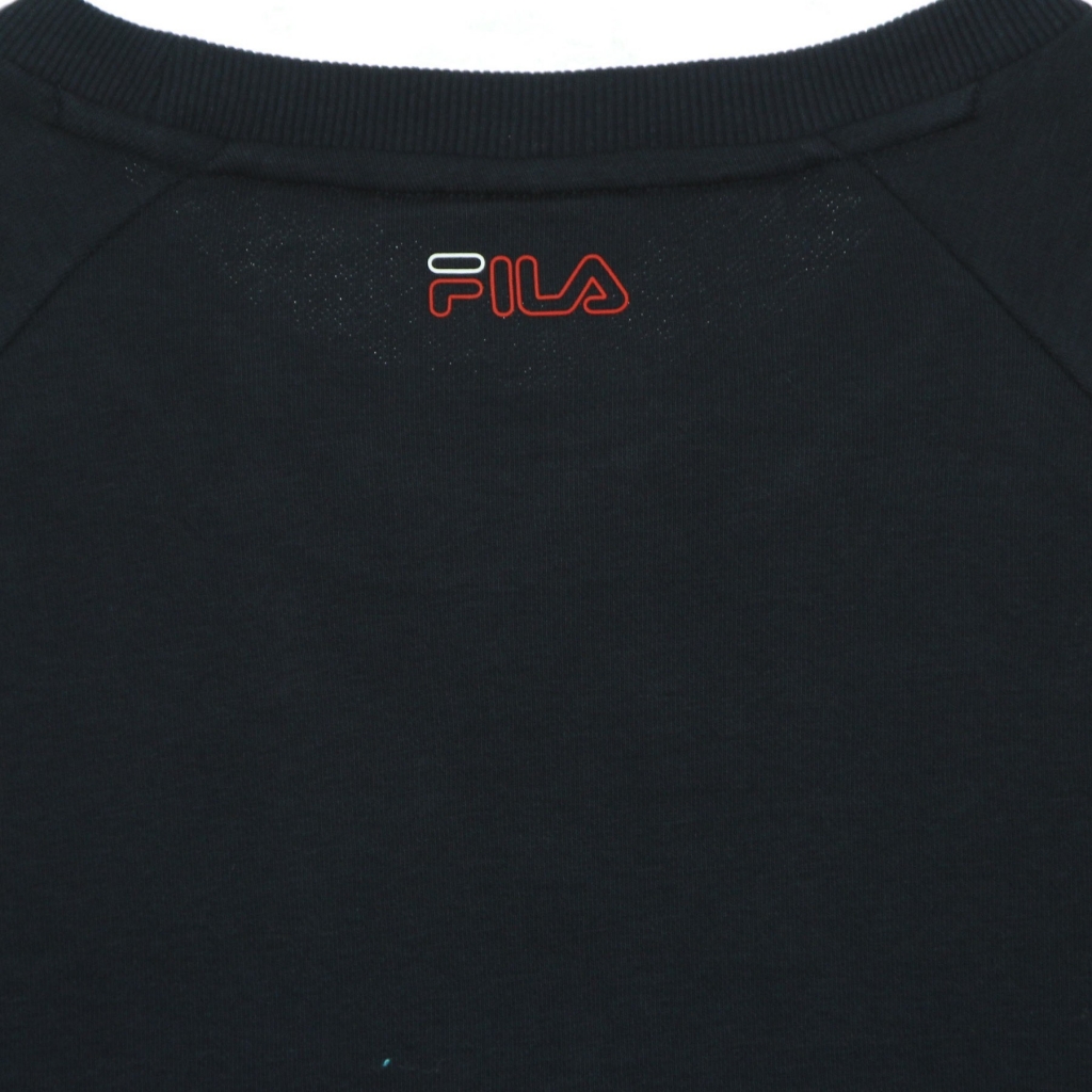 felpa leggera girocollo uomo ponto blocked crew sweat BLACK IRIS/TRUE RED/BRIGHT WHITE