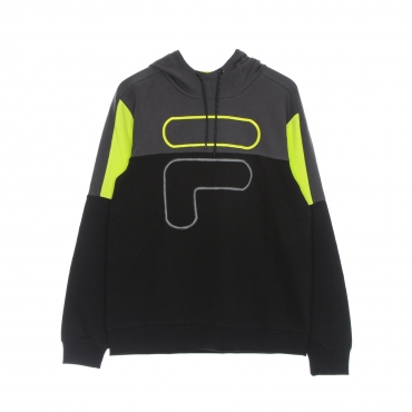 felpa leggera cappuccio uomo parsom blocked hoodie BLACK/ASPHALT/SULPHUR SPRING