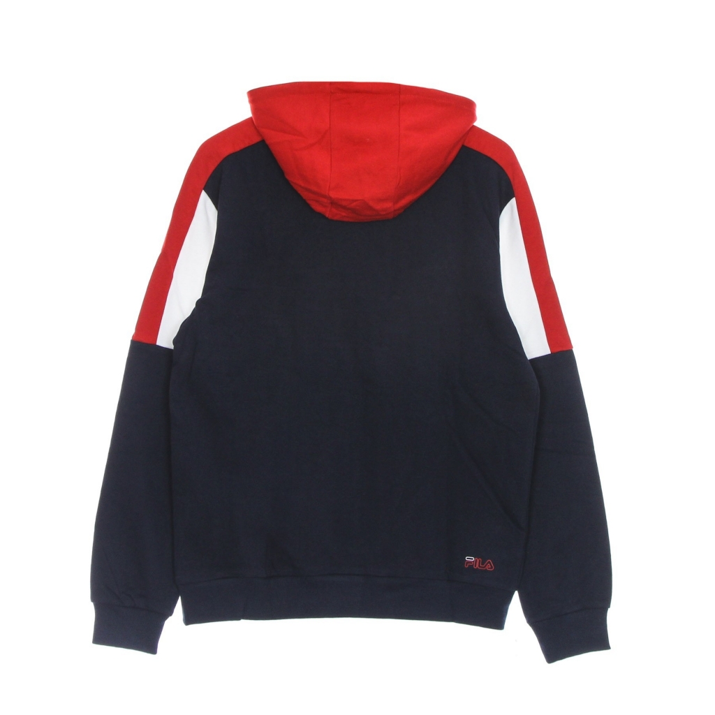 felpa leggera cappuccio uomo parsom blocked hoodie BLACK IRIS/TRUE RED/BRIGHT WHITE