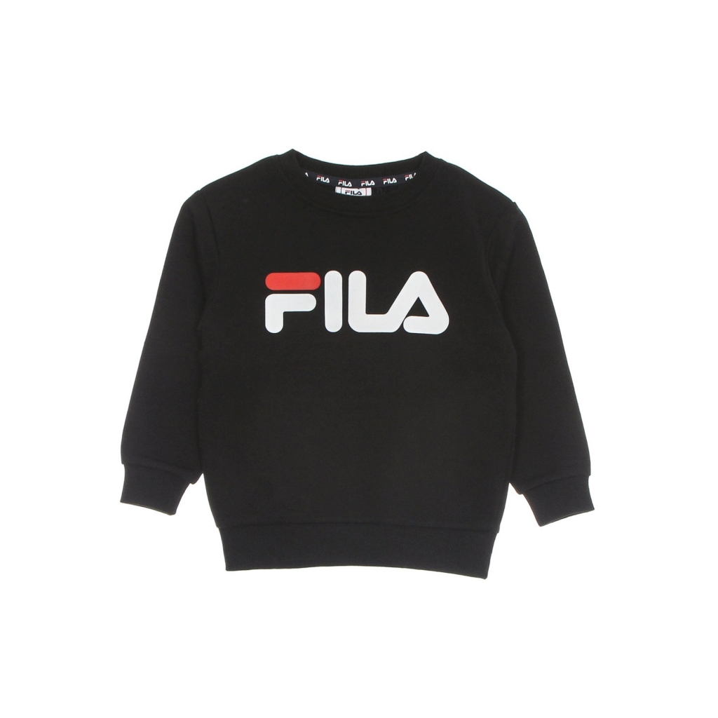 felpa leggera girocollo bambino tim logo crew shirt BLACK/BRIGHT WHITE