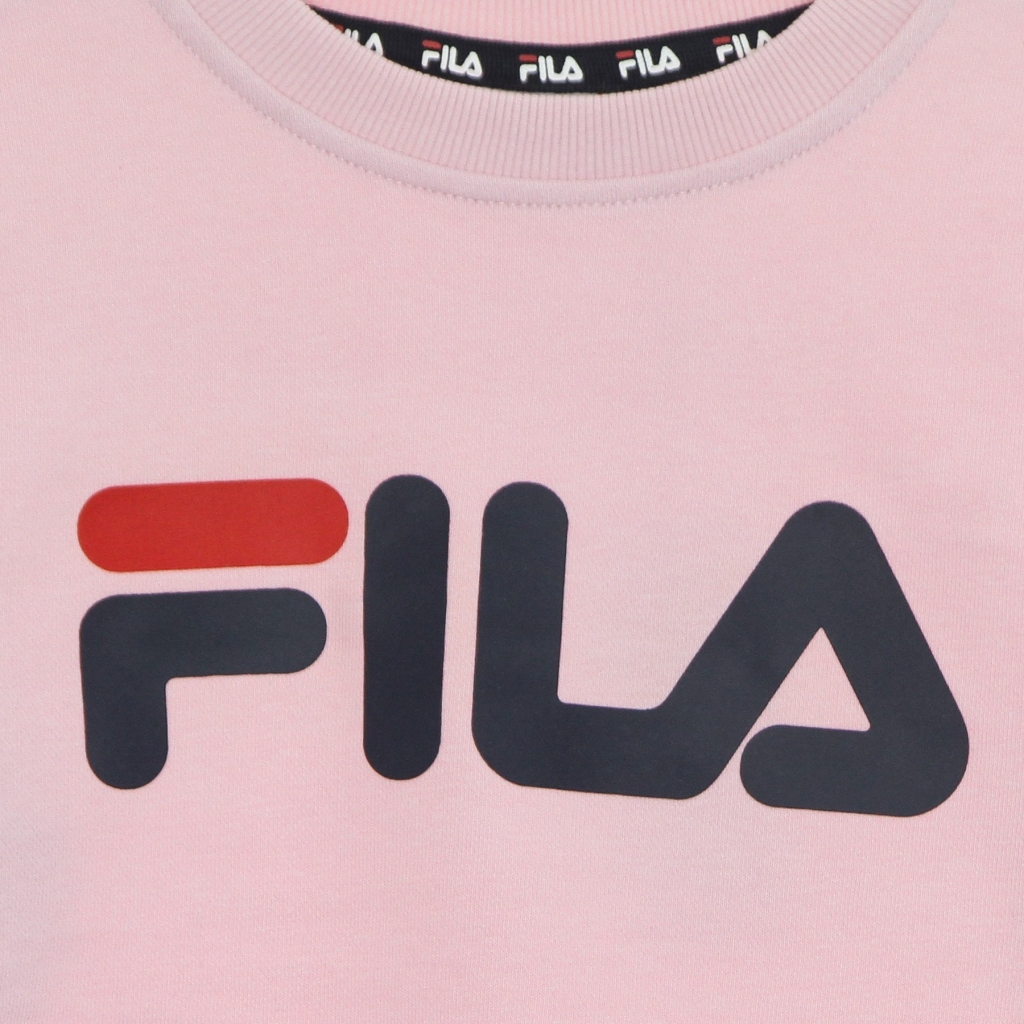 felpa leggera girocollo bambina tim logo crew shirt PINK MIST