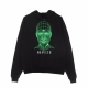 felpa leggera cappuccio uomo green face hoodie x nove25 BLACK/GREEN